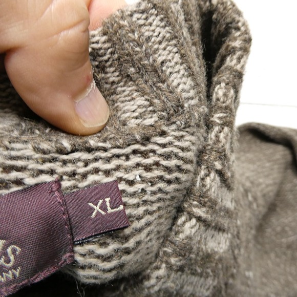Tommy Bahama Indigo Palms Sweater Mens XL Brown Cotton Wool Blend Pullover Knit - Picture 4 of 7